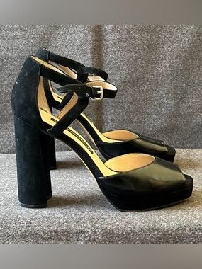 French Connection DITA Leather Platform Heels